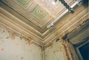 wet spot ceiling water damage