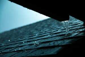 gutter failure leaking during rainstorm